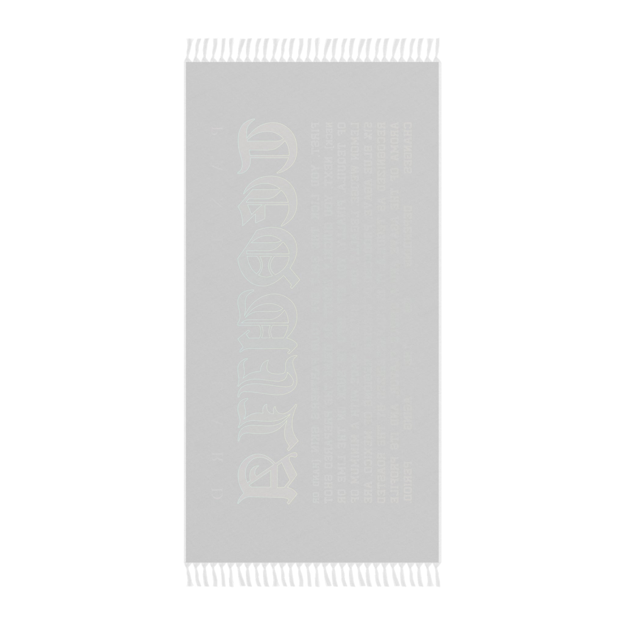 Black Tequila Quote Typography 100% Polyester Boho Beach Cloth