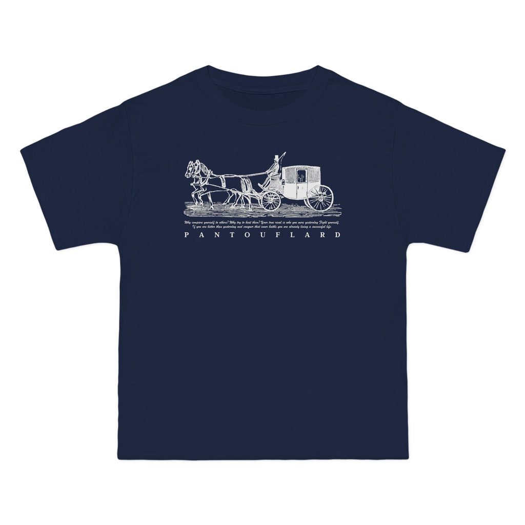 Unisex Navy Hanes Vintage Carriage Graphic 100% Cotton T-Shirt