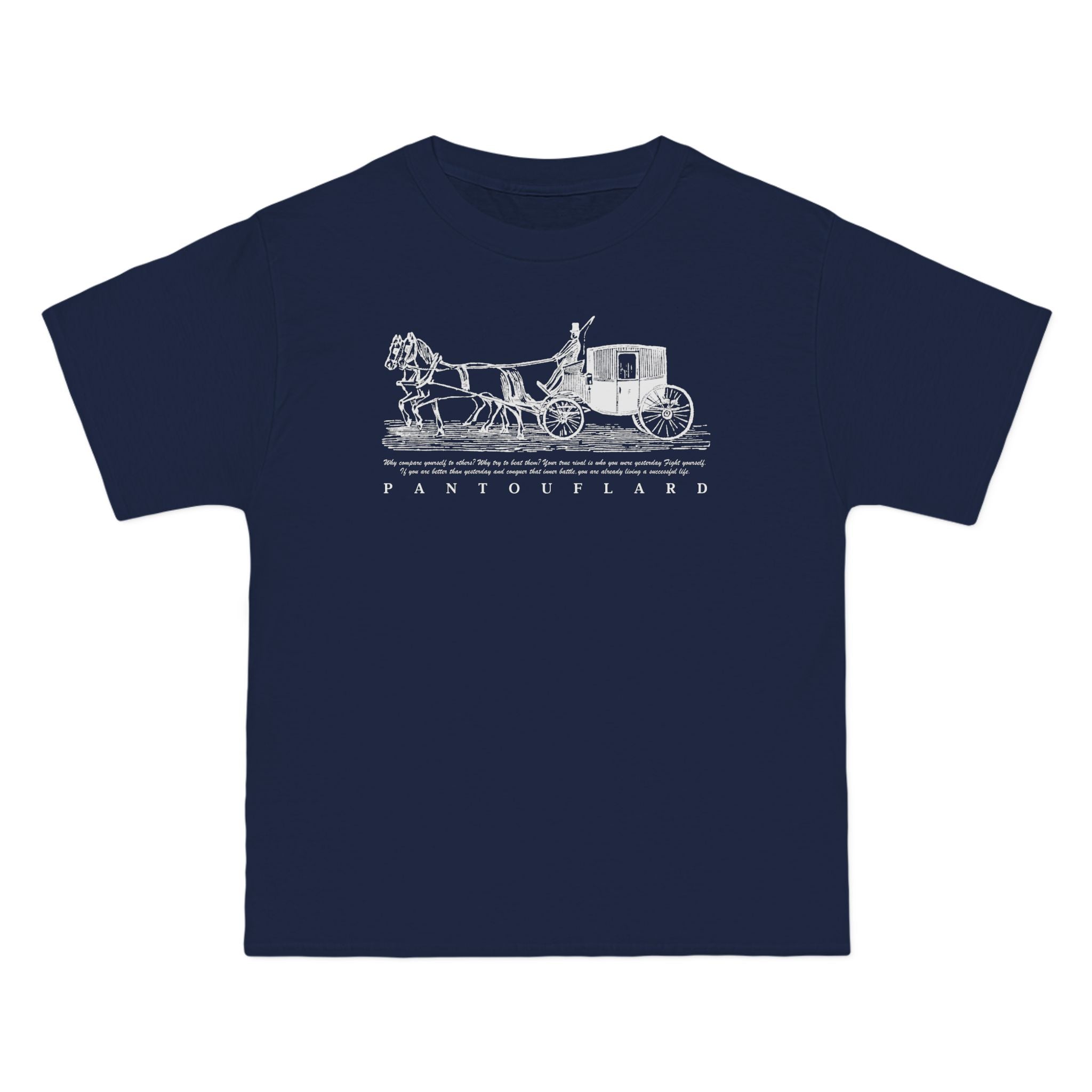 Unisex Navy Hanes Vintage Carriage Graphic 100% Cotton T-Shirt