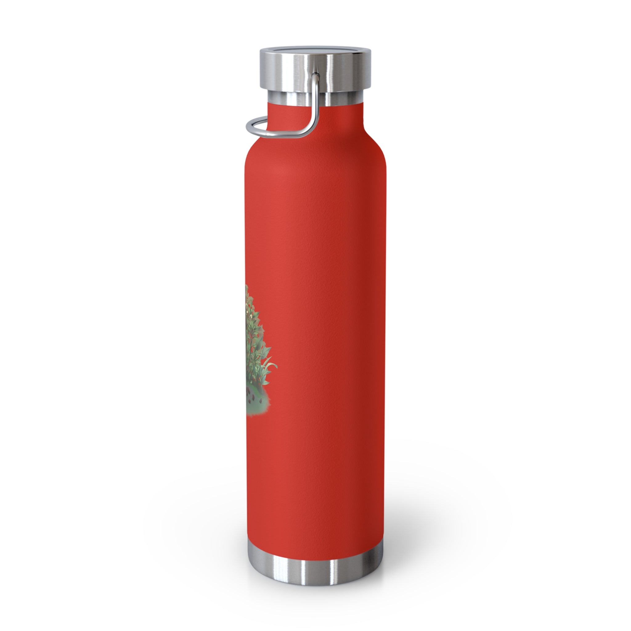 Black Mysterious Black Cat in Bushes 22oz Copper Vacuum Insulated Bottle