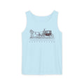 Unisex Brick Red Pantouflard Carriage Cotton Garment-Dyed Tank Top