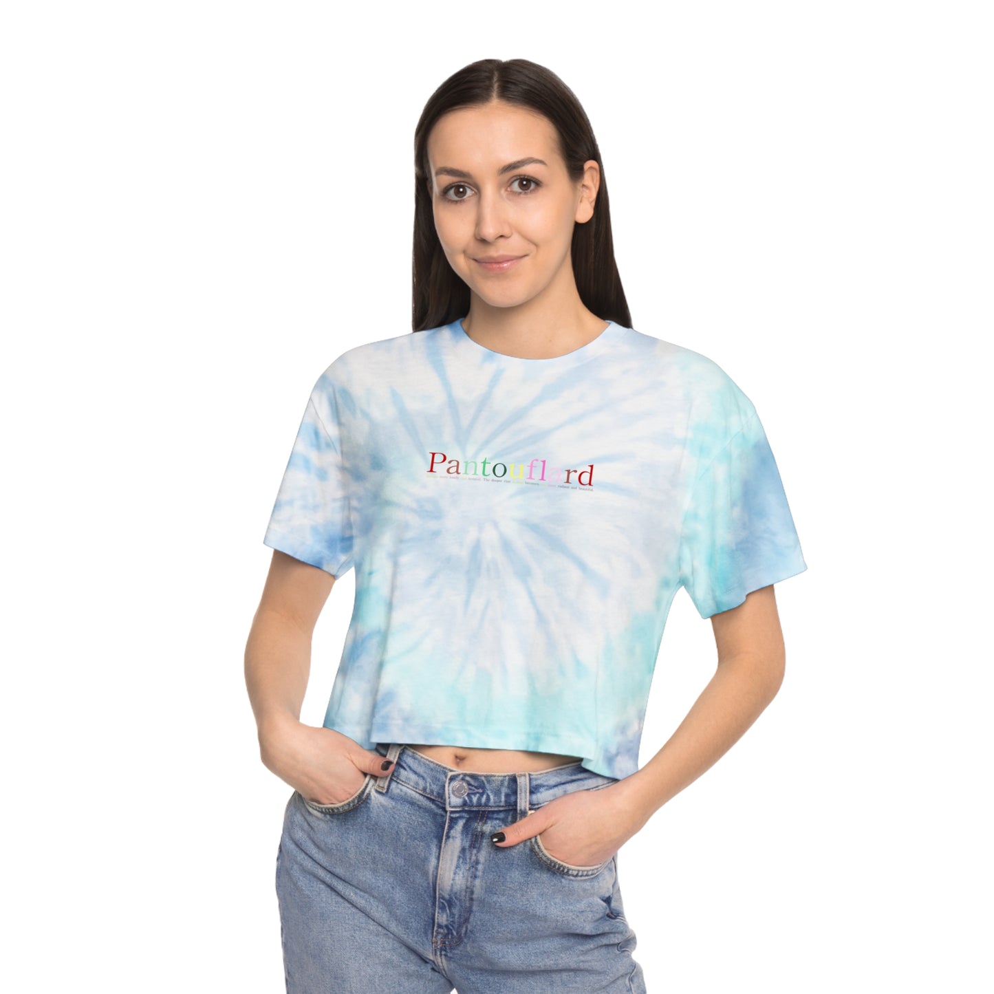 Women's Tie-Dye Crop Tee, Colorful Summer Top, Relaxed Style Shirt, Festival Clothing, Beachwear, Gift for Her