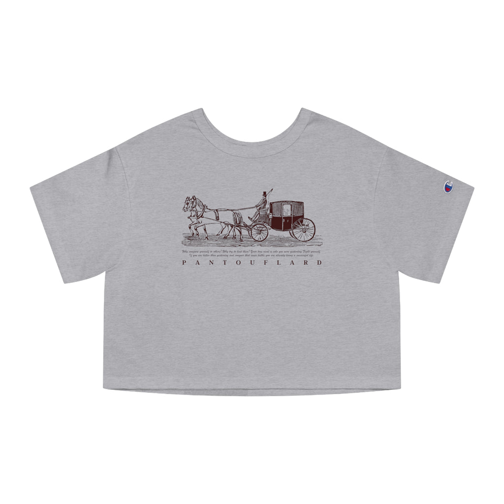 Old Money Equestrian Cropped Tee - The Timeless Carriage I (Champion Heritage T453W)