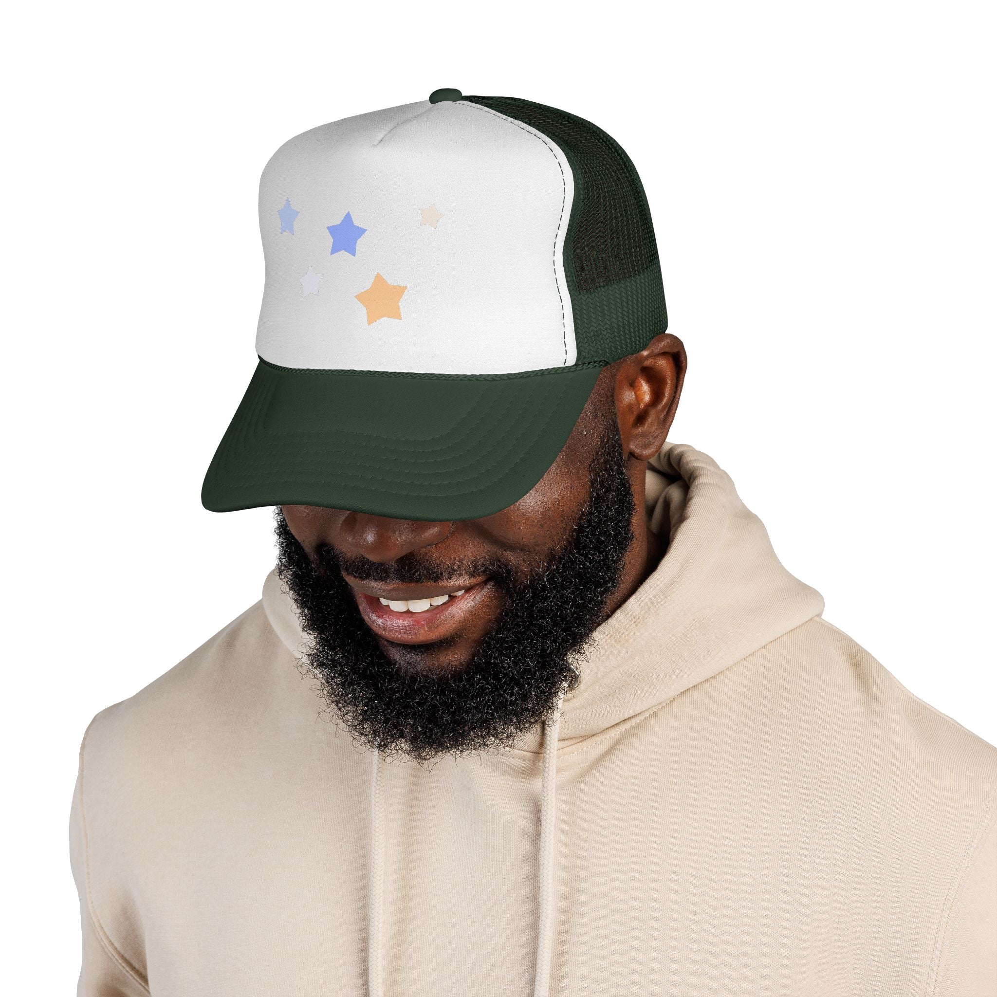 Unisex Cassiopeia Star Print Polyester Trucker Cap