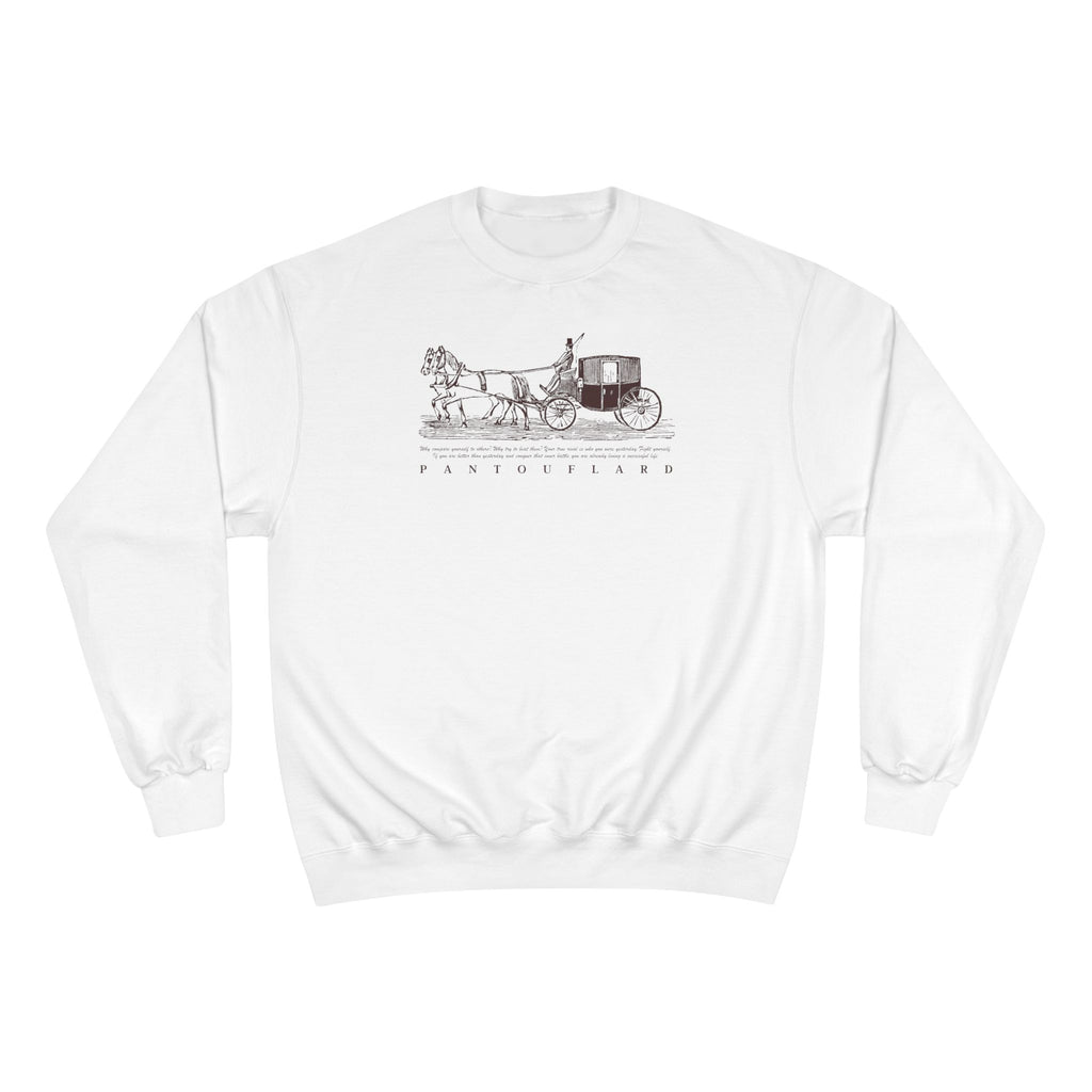 Old Money Equestrian Champion Crewneck - Royal Burgundy Carriage (Authentic Varsity Heritage)