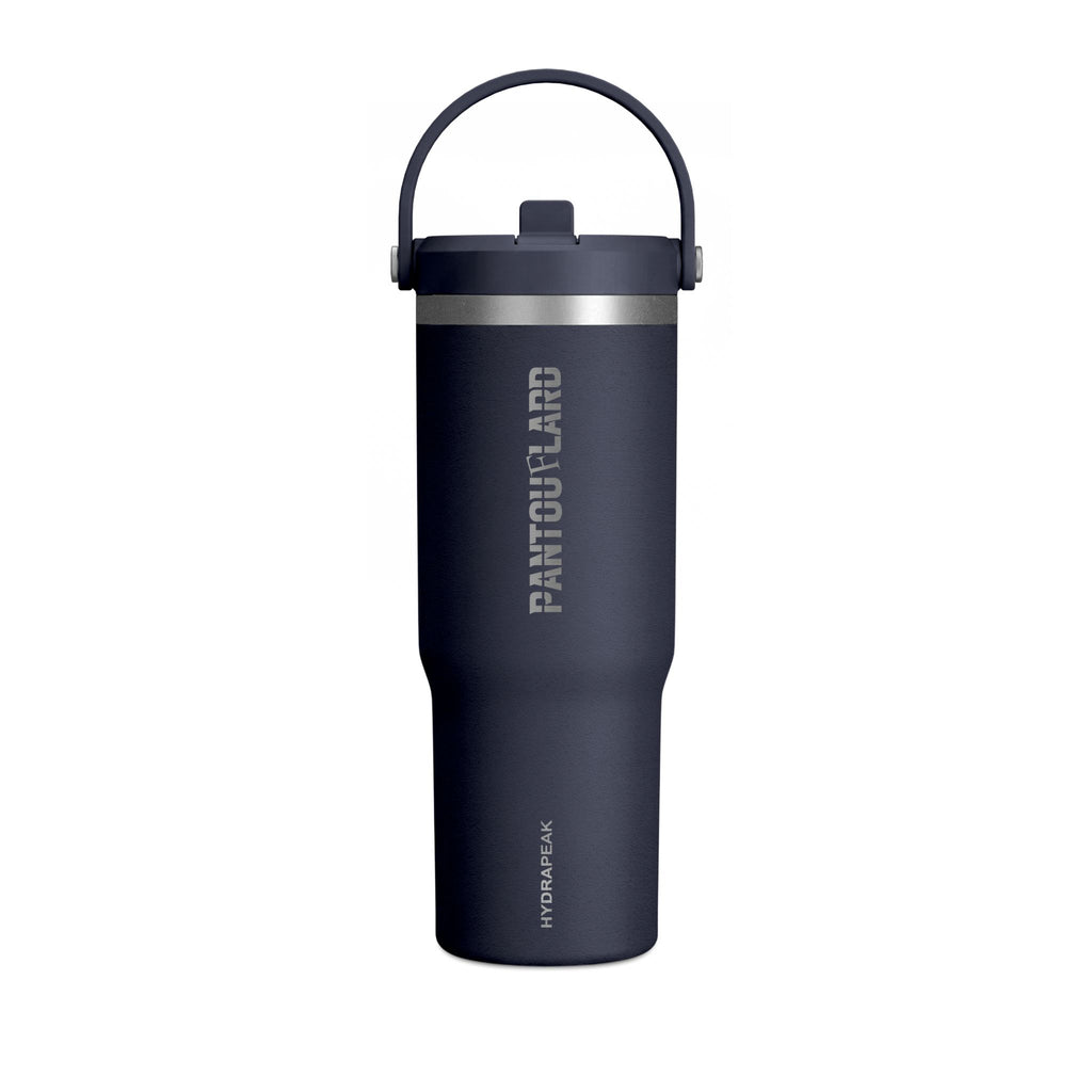 Black Vertical Pantouflard Logo 32oz Stainless Steel Nomad Tumbler