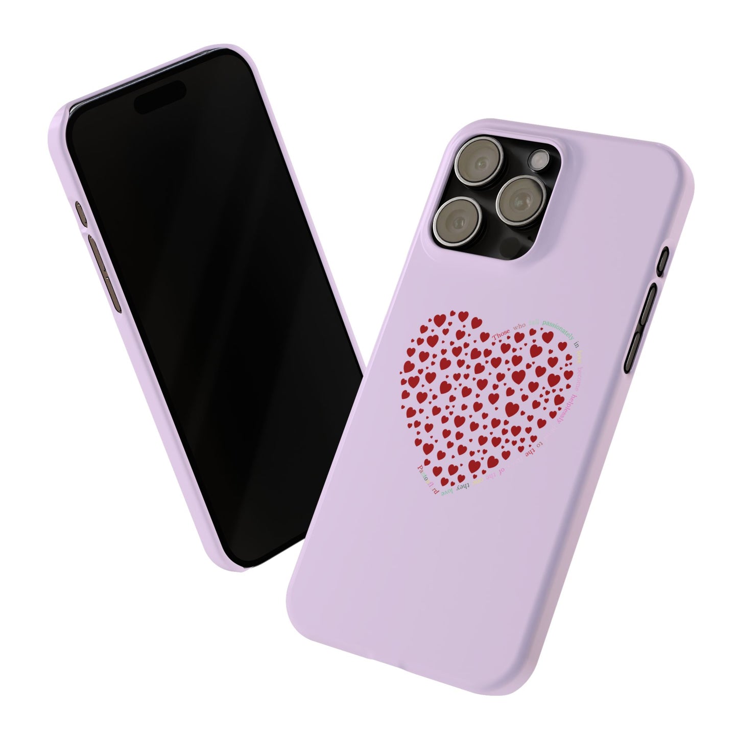 Funda delgada Red Heart para iPhone