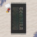 Black Tequila Quote Typography 100% Polyester Boho Beach Cloth