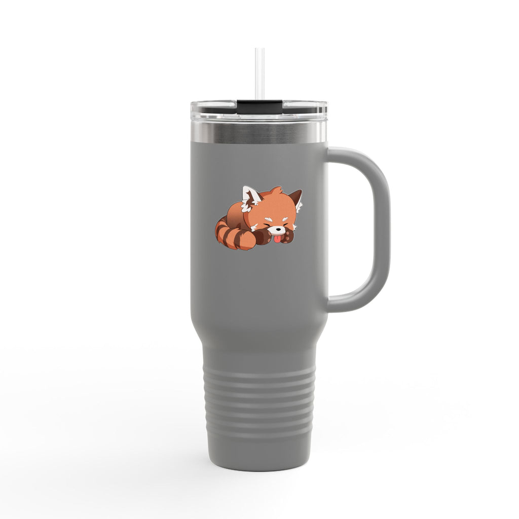 Olive Green Cute Sleeping Red Panda 40oz Stainless Steel Insulated Travel Mug