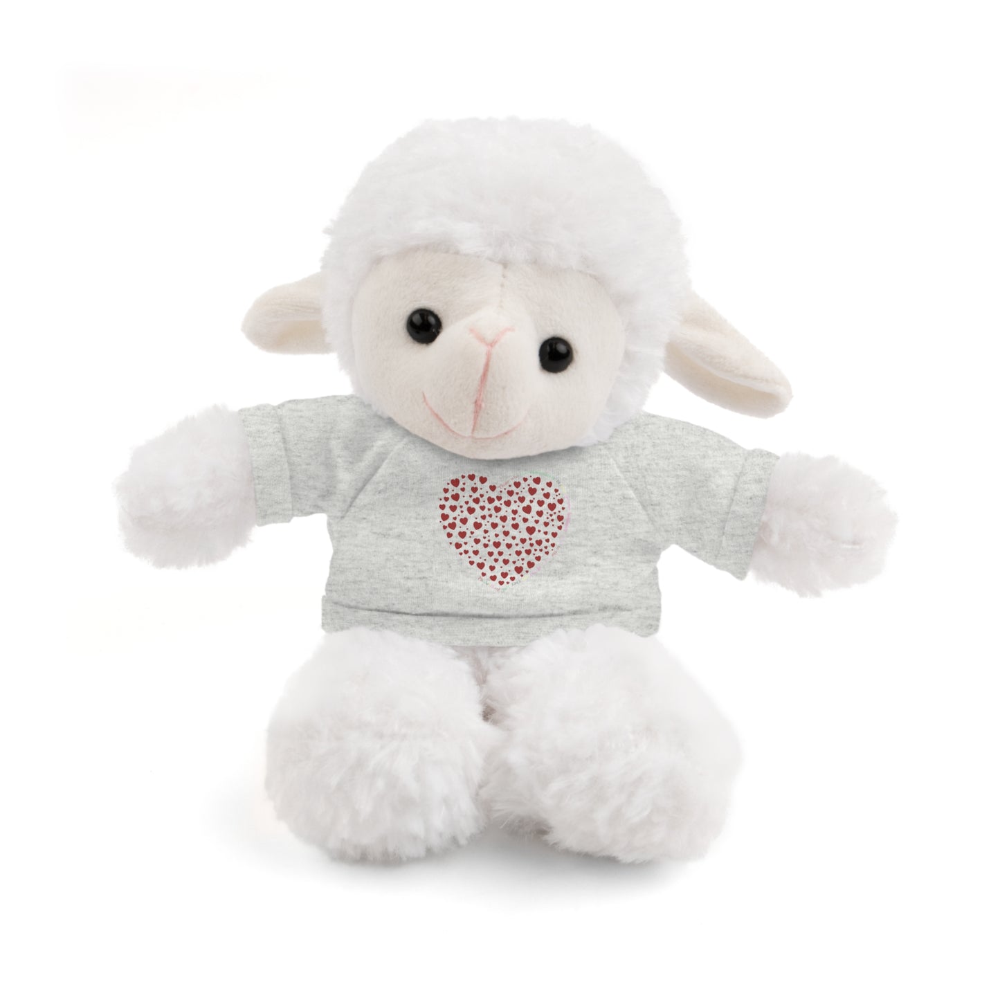 Personalized Stuffed Animal with Red Heart T-Shirt