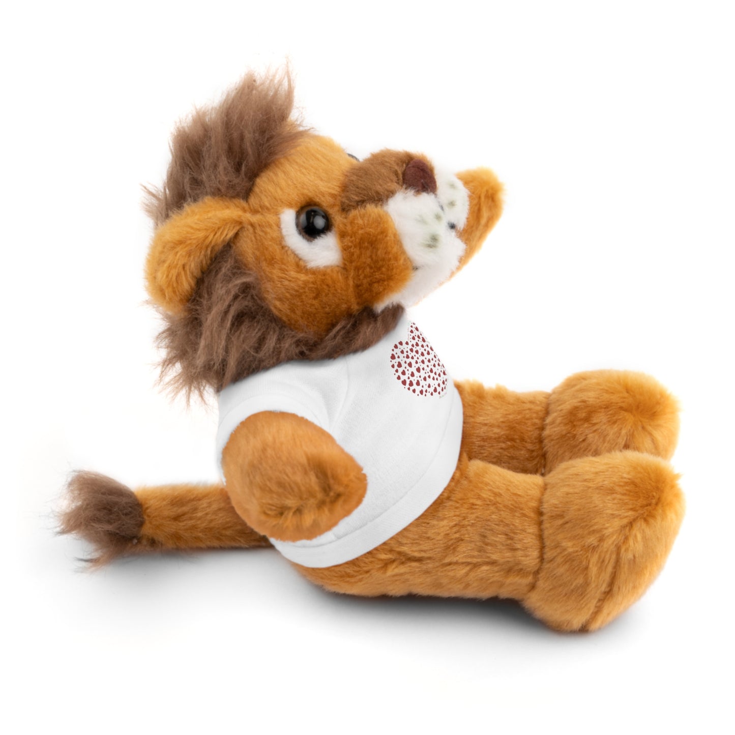 Personalized Stuffed Animal with Red Heart T-Shirt