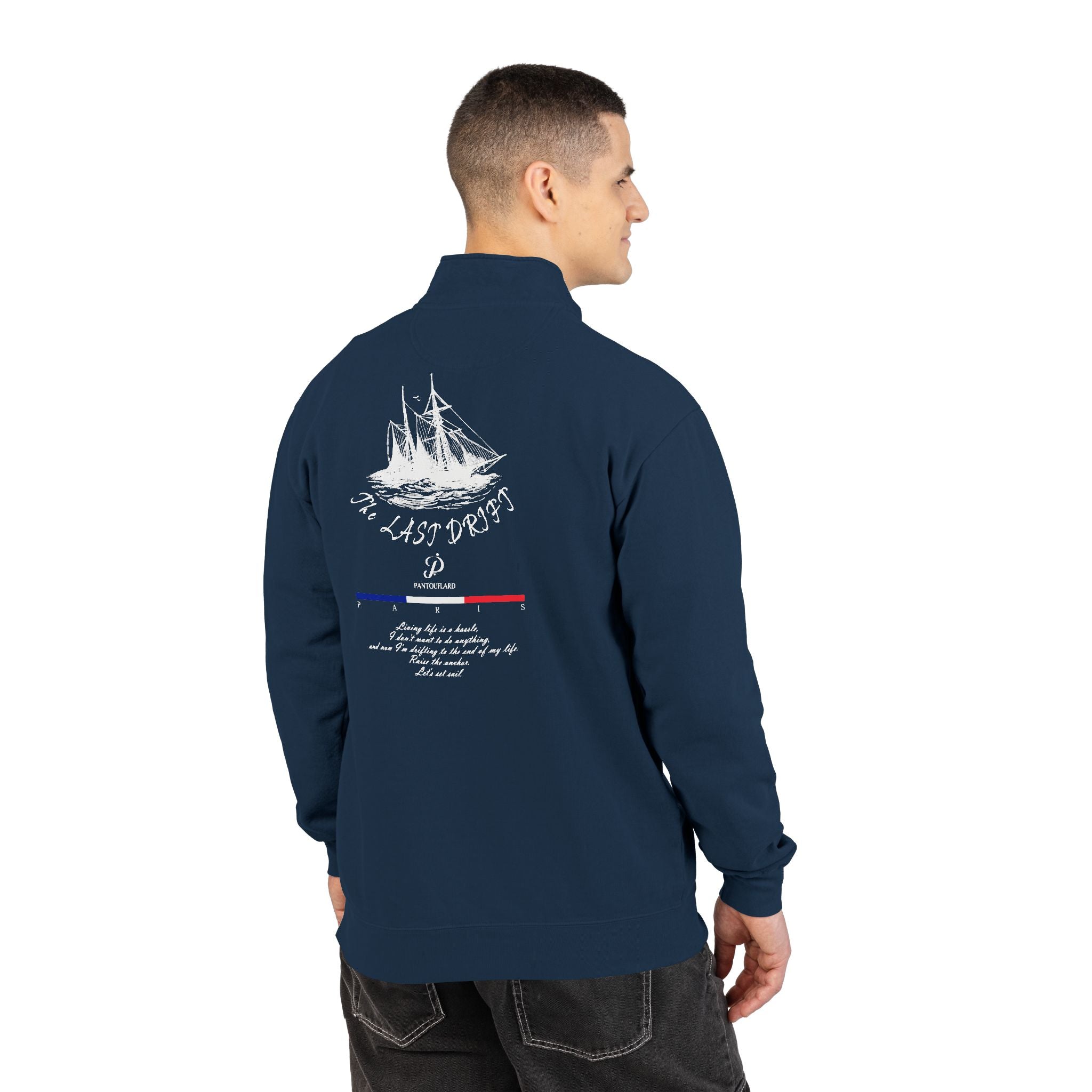 Old Money Yacht Club Quarter-Zip - The Last Drift II (Comfort Colors 1580 Nautical Pullover)