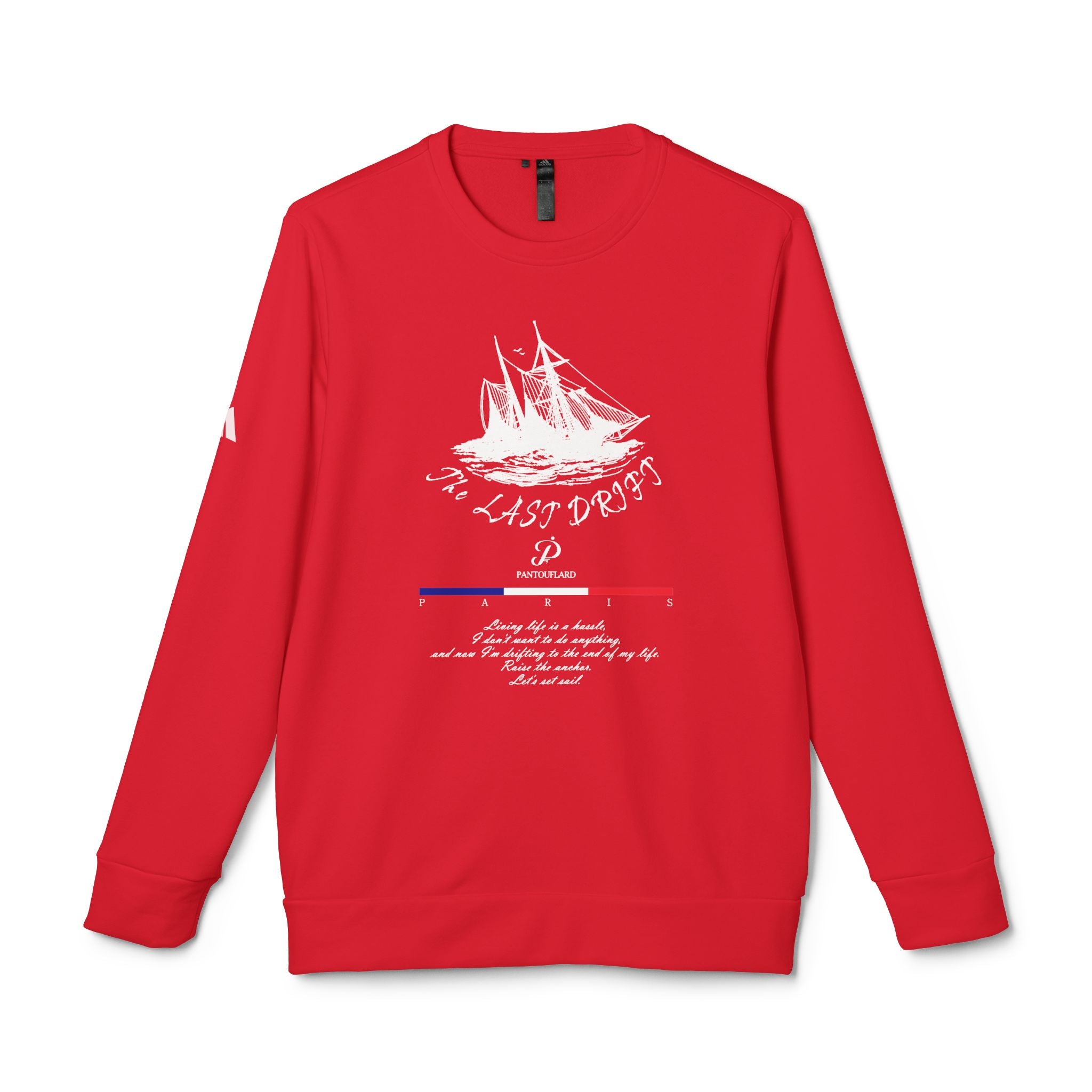 Sudadera unisex Adidas® de forro polar con cuello redondo