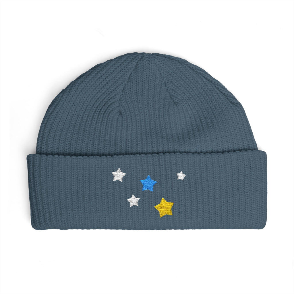Pastel Lime color Kitschy Cassiopeia Constellation 100% Acrylic Cuff Beanie