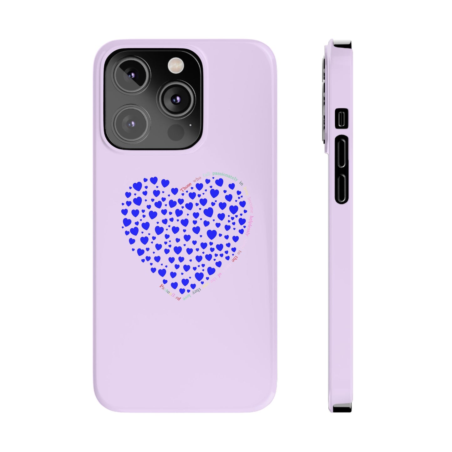 Funda delgada para iPhone Blue Heart