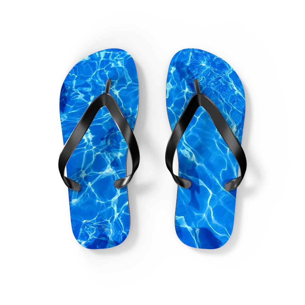 Chanclas tropicales elegantes Blue Waves, calzado de playa, sandalias de verano, esenciales para vacaciones, fiestas en la piscina, diversión bajo el sol