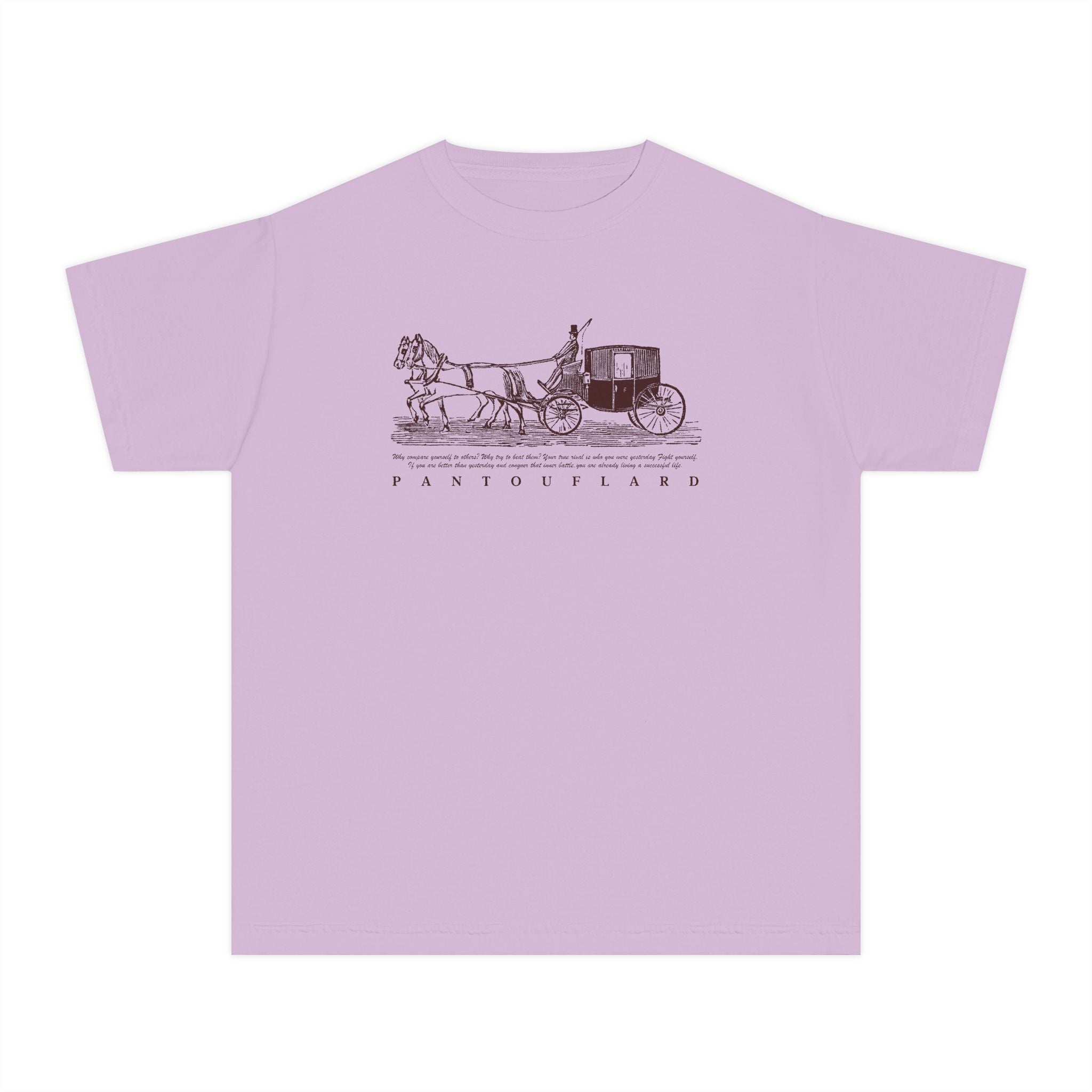 Old Money Equestrian Youth Tee - The Timeless Carriage I (Comfort Colors 9018 Heritage Kids Shirt)