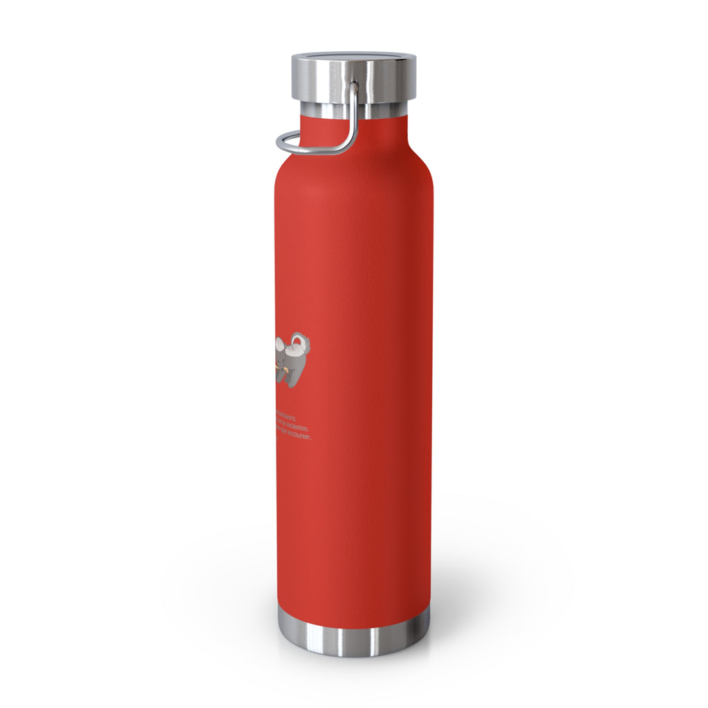 Black Fierce Honey Badgers Quote 22oz Copper Vacuum Insulated Bottle