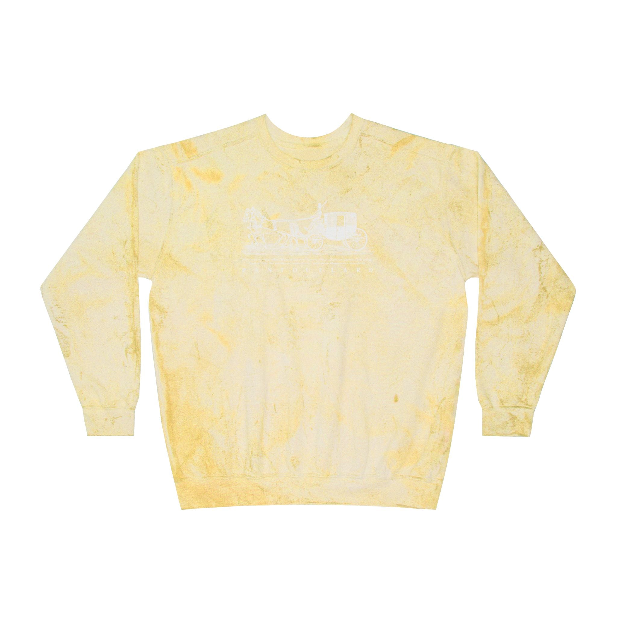 Old Money Equestrian Mineral Wash Crewneck - The Timeless Carriage II (Comfort Colors Color Blast)