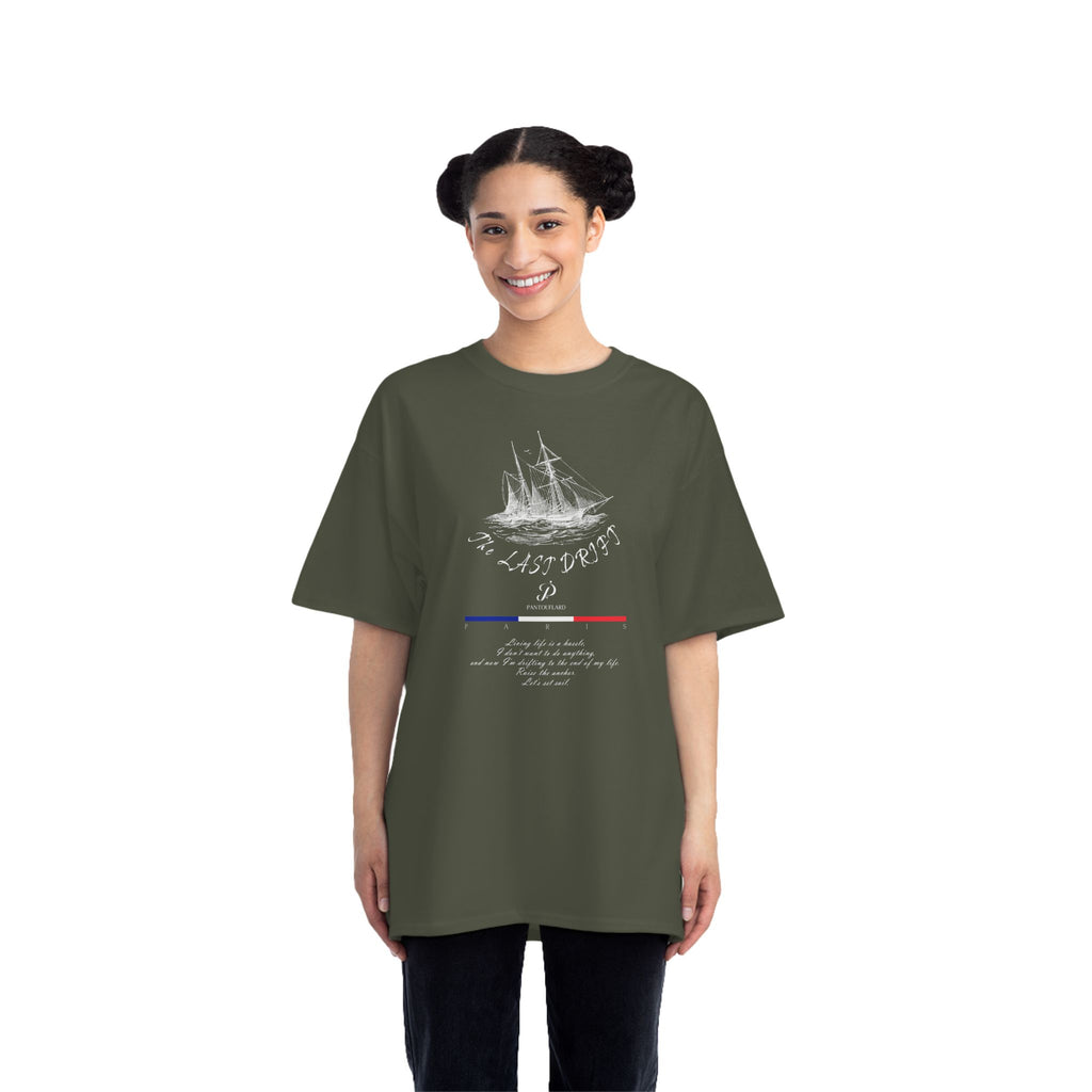 Unisex Black Hanes Vintage Ship Graphic 100% Cotton T-Shirt