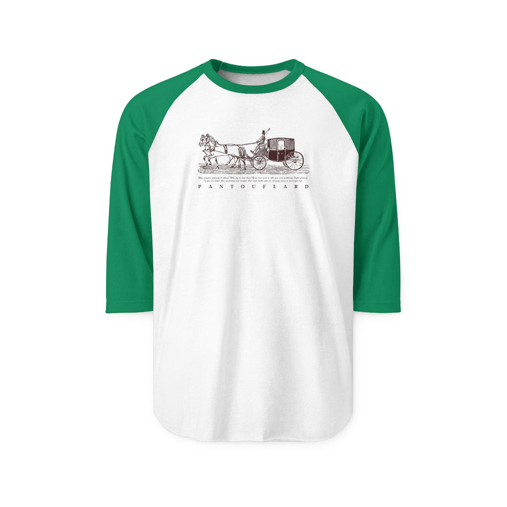 Unisex White Carriage Cotton Raglan Shirt