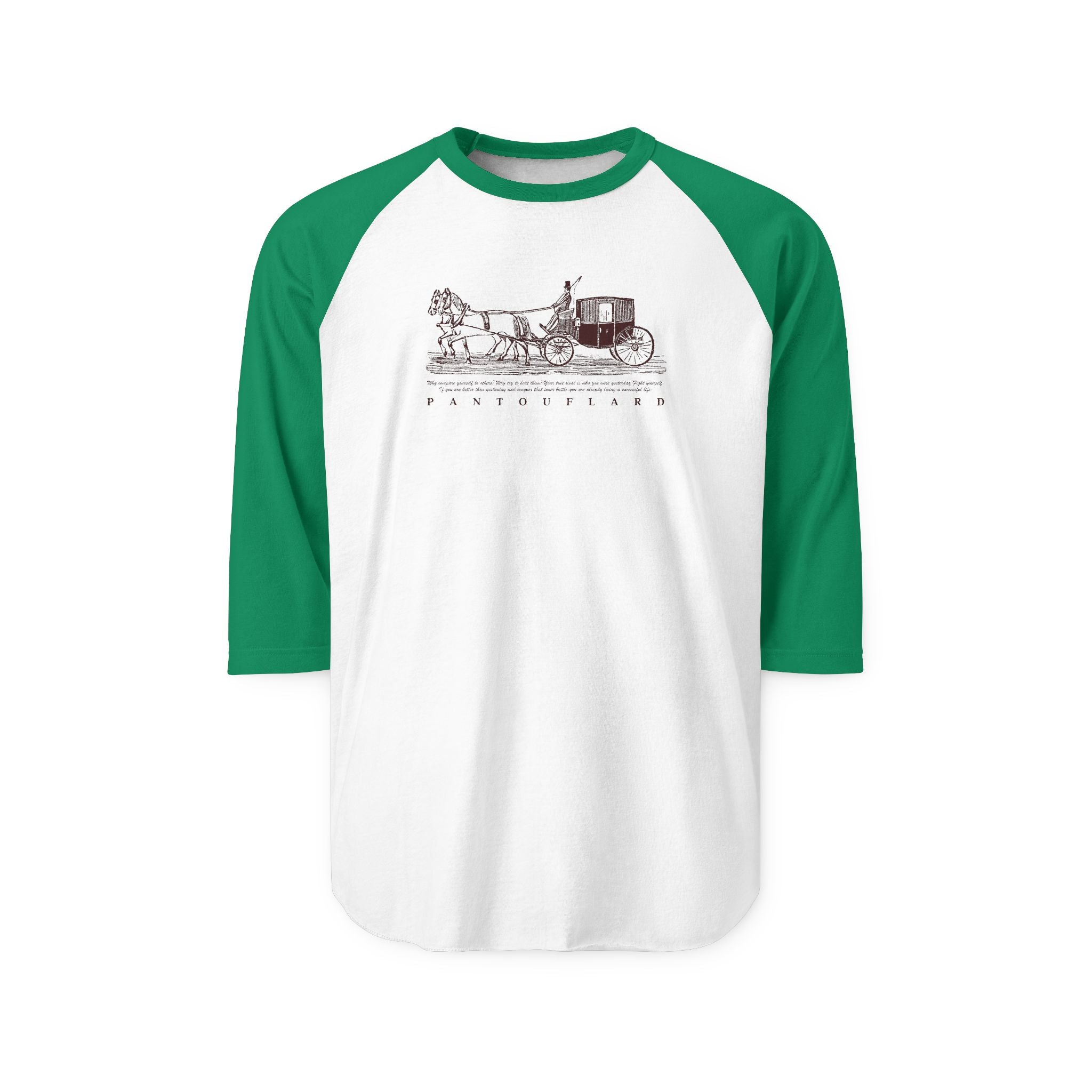 Unisex White Carriage Cotton Raglan Shirt