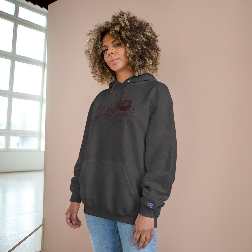 Old Money Equestrian Heritage Hoodie - The Timeless Carriage I (Champion Authentic Eco-Fleece)