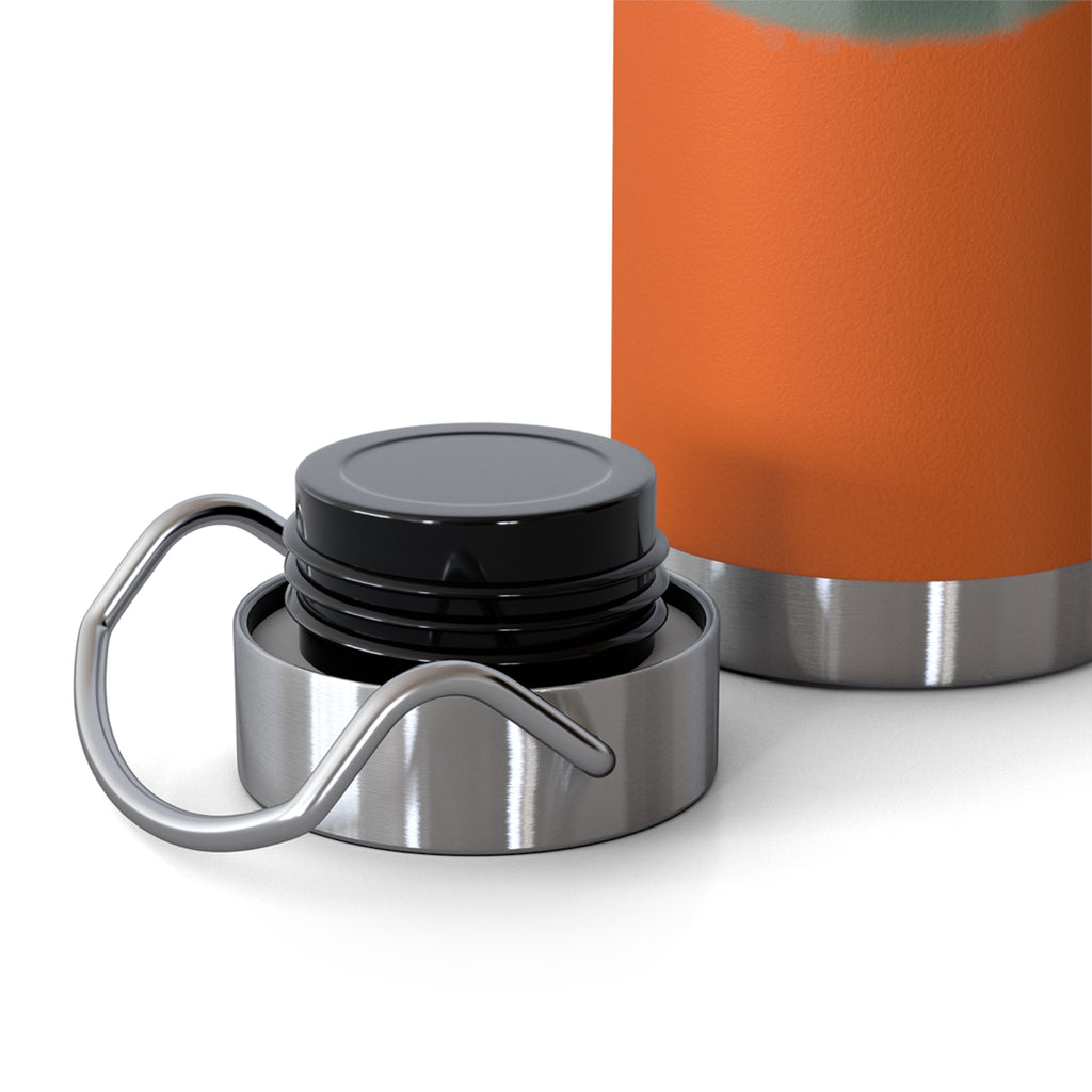 Black Mysterious Black Cat in Bushes 22oz Copper Vacuum Insulated Bottle