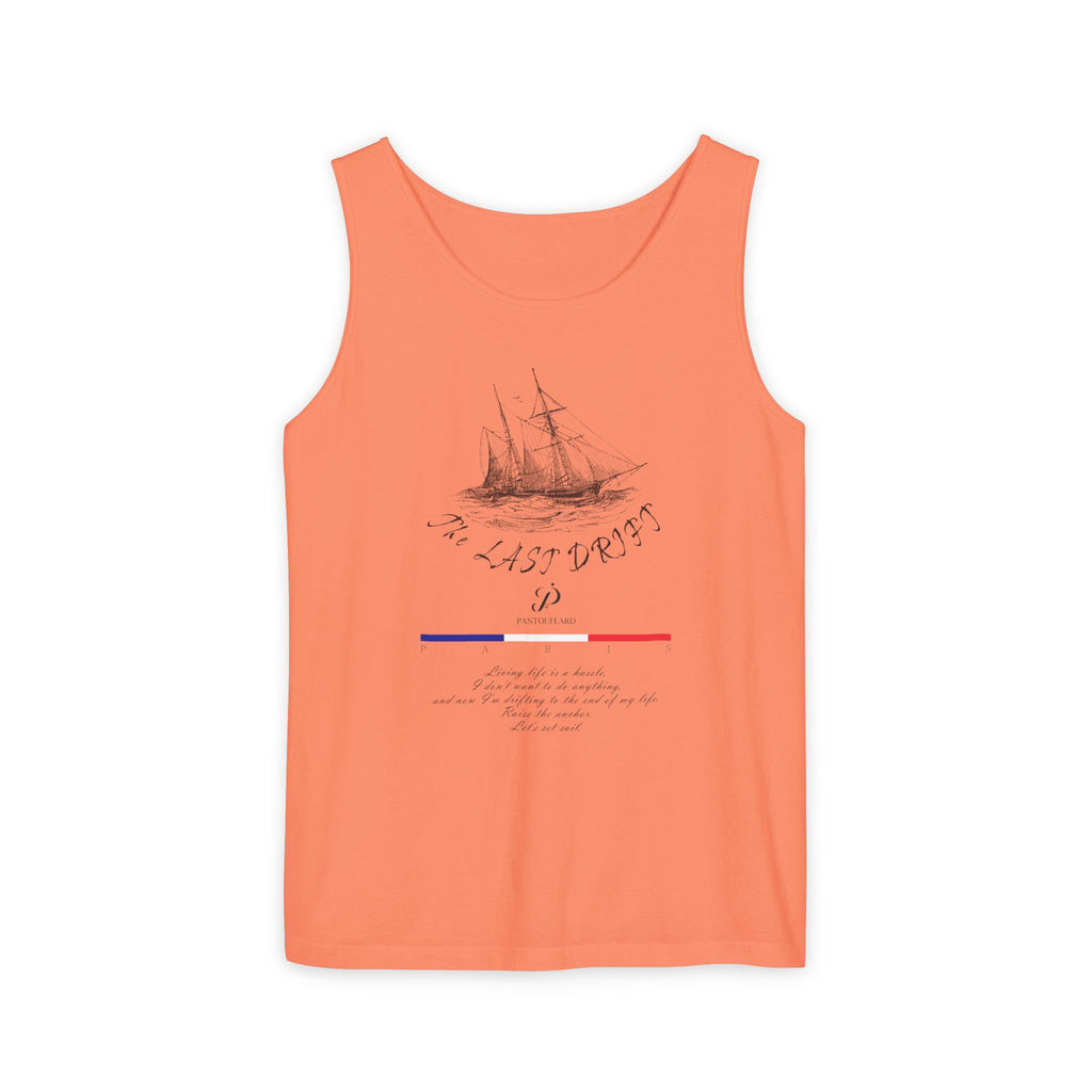 Unisex White Last Drift Cotton Garment-Dyed Tank Top