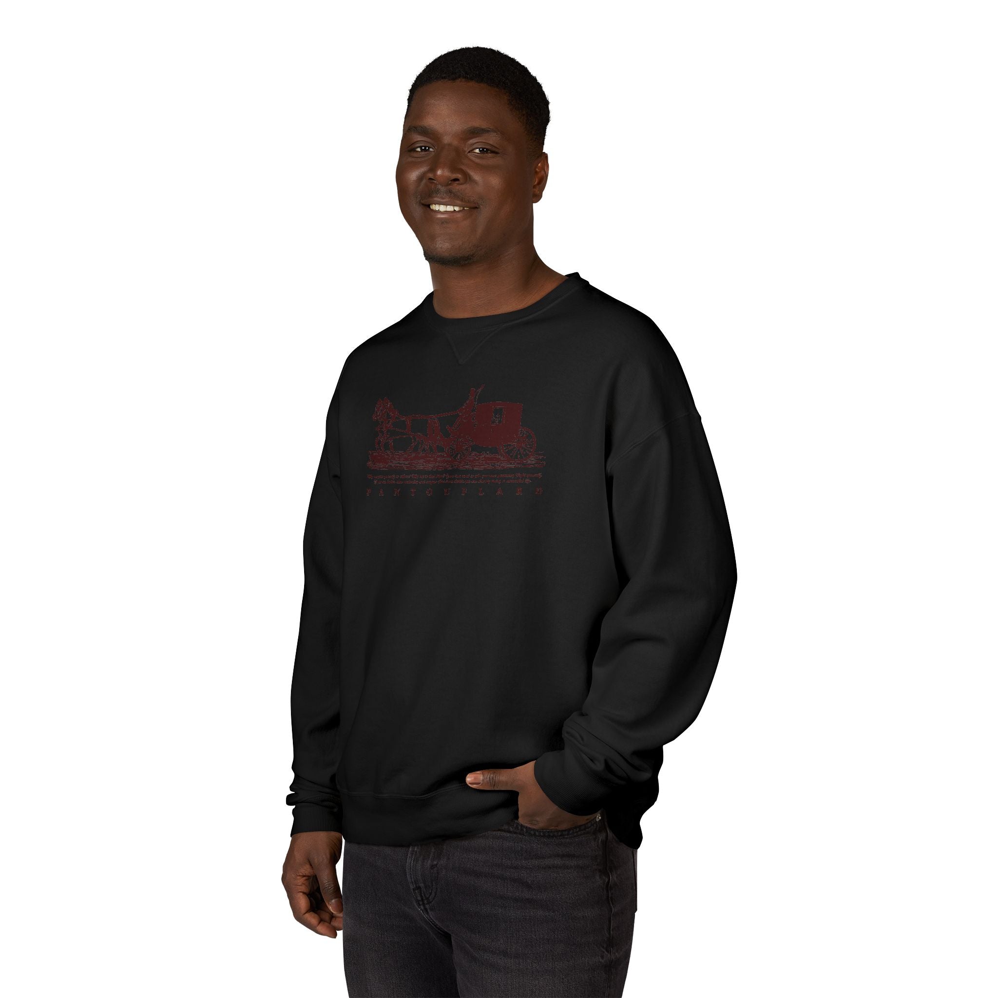 Old Money Equestrian Heritage Crewneck - The Nostalgic Journey I (Dark Academia Garment-Dyed Sweatshirt)