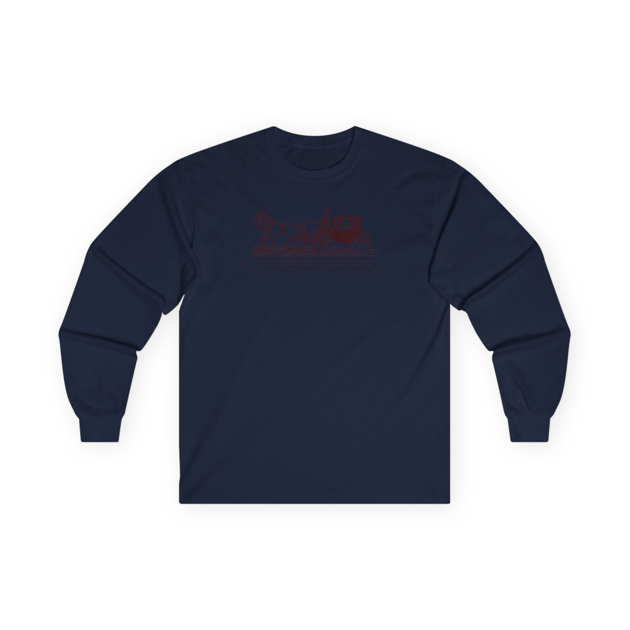 Unisex Sport Grey Pantouflard Carriage Cotton Blend Long Sleeve Tee