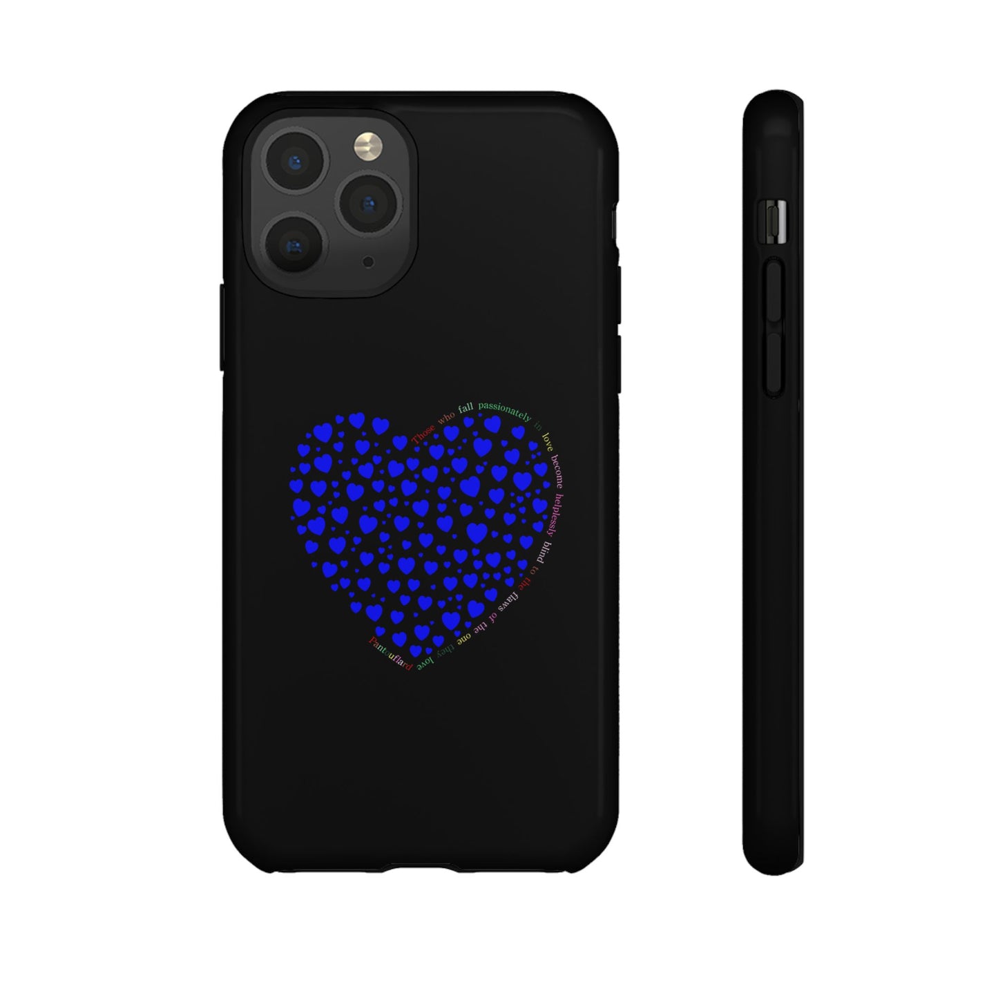 Fundas de corazón azul para teléfonos iPhone, Galaxy, Google Pixel (54 tipos)