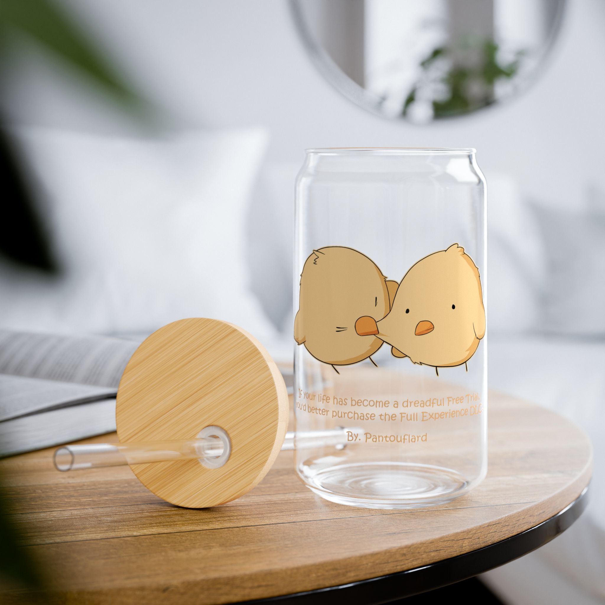 Clear Pantouflard Witty Chicks Tempered Glass Sipper