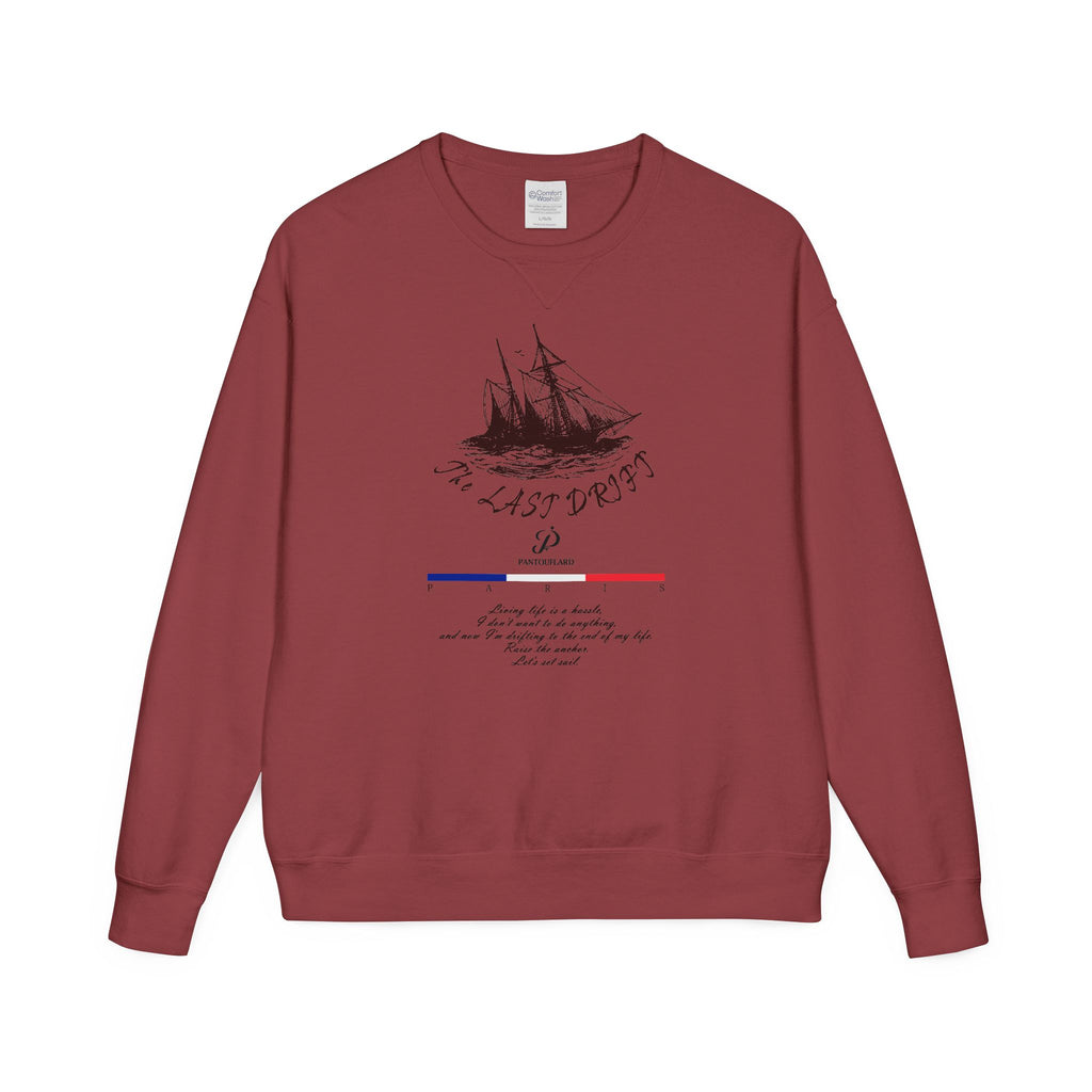 Old Money Nautical Heritage Crewneck - The Last Drift I (Paris Aesthetic Garment-Dyed Sweatshirt)