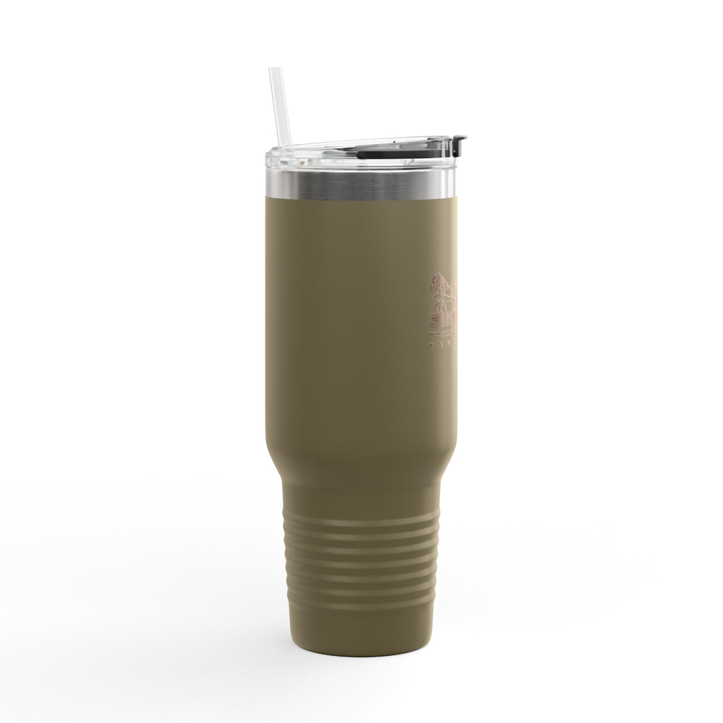 Olive Green Vintage Carriage Quote 40oz Stainless Steel Insulated Travel Mug