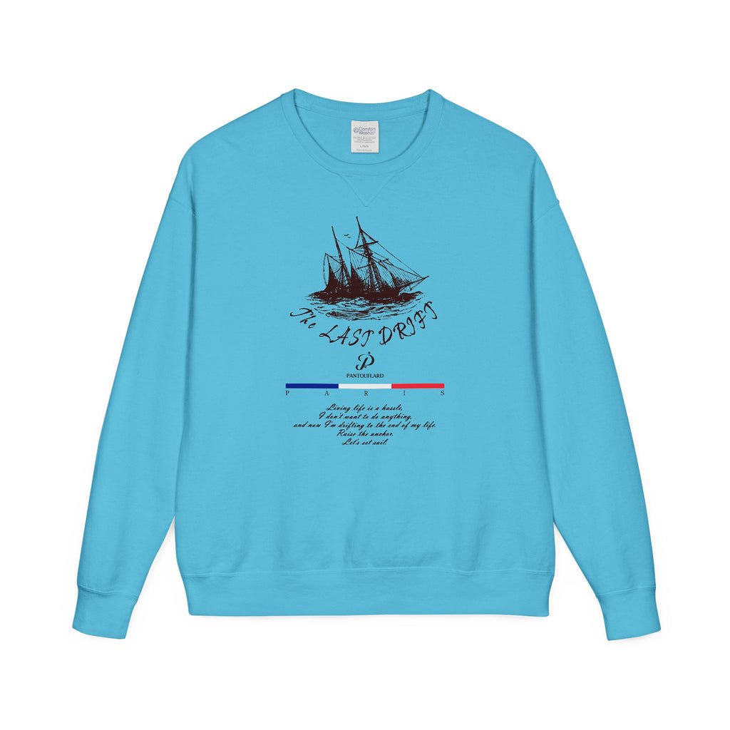 Old Money Nautical Heritage Crewneck - The Last Drift I (Paris Aesthetic Garment-Dyed Sweatshirt)