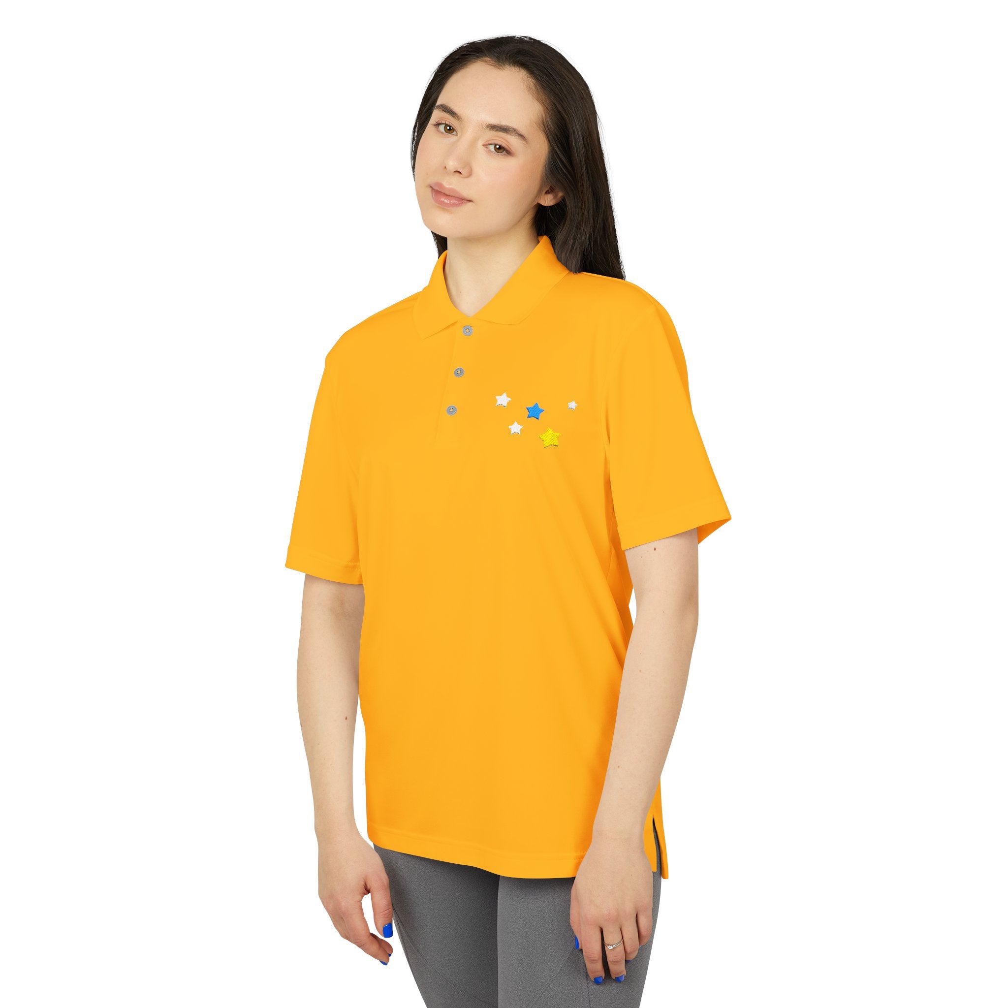 Adidas Unisex Cassiopeia Constellation Embroidered Polo - W-Shape Performance Shirt