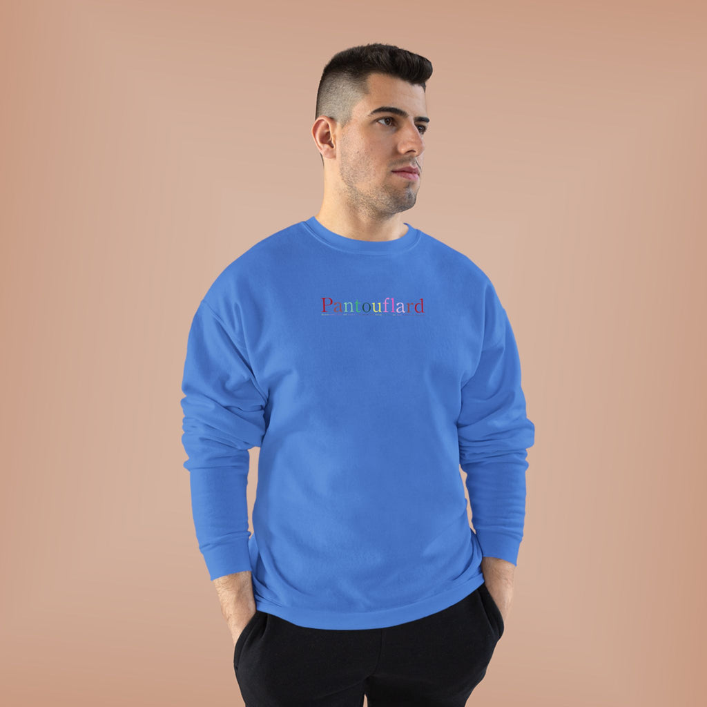 Sustainable Pantouflard Logo Crewneck - Hanes EcoSmart Fleece Sweatshirt (Essential Streetwear)
