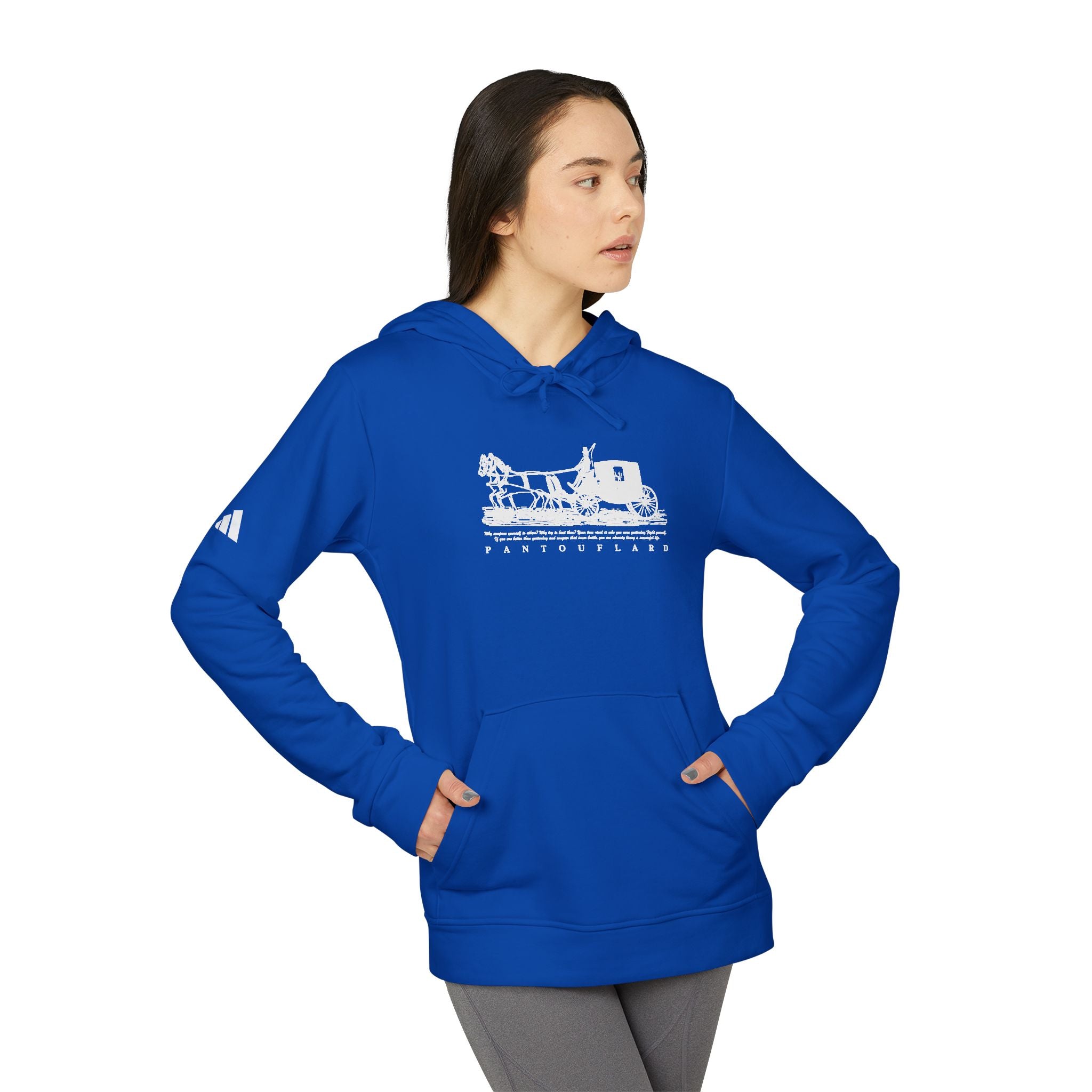 Old Money Tennis Club Hoodie - The Timeless Carriage II (Authentic Adidas Performance Fleece)
