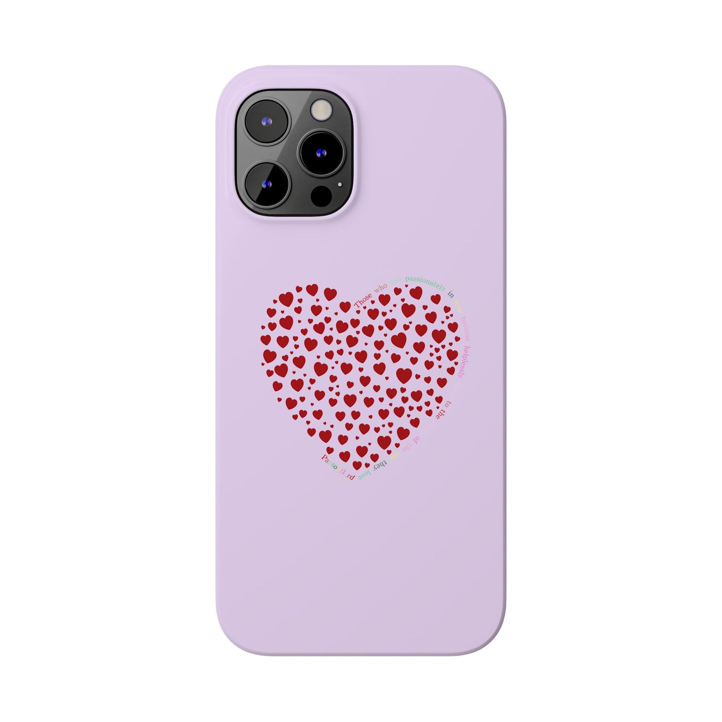 Funda delgada Red Heart para iPhone
