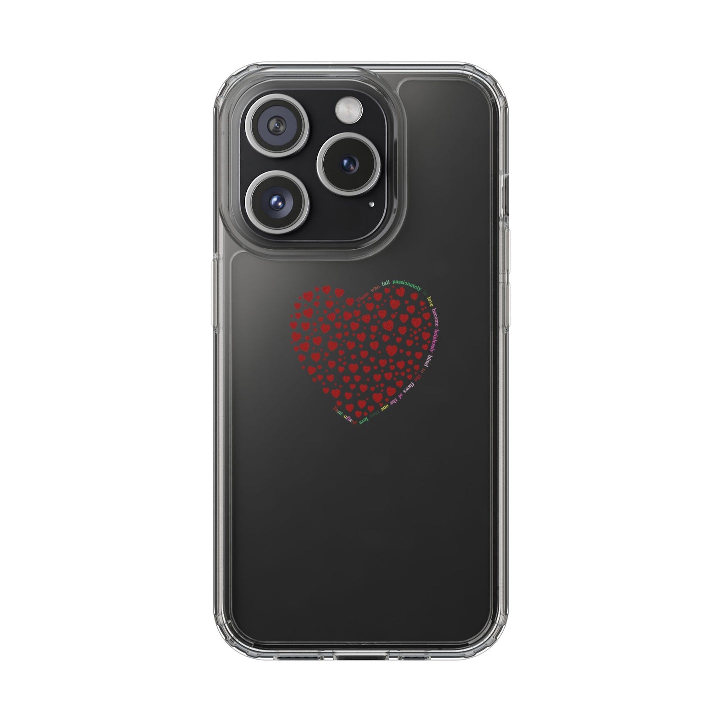 Red Heart Clear Phone Case