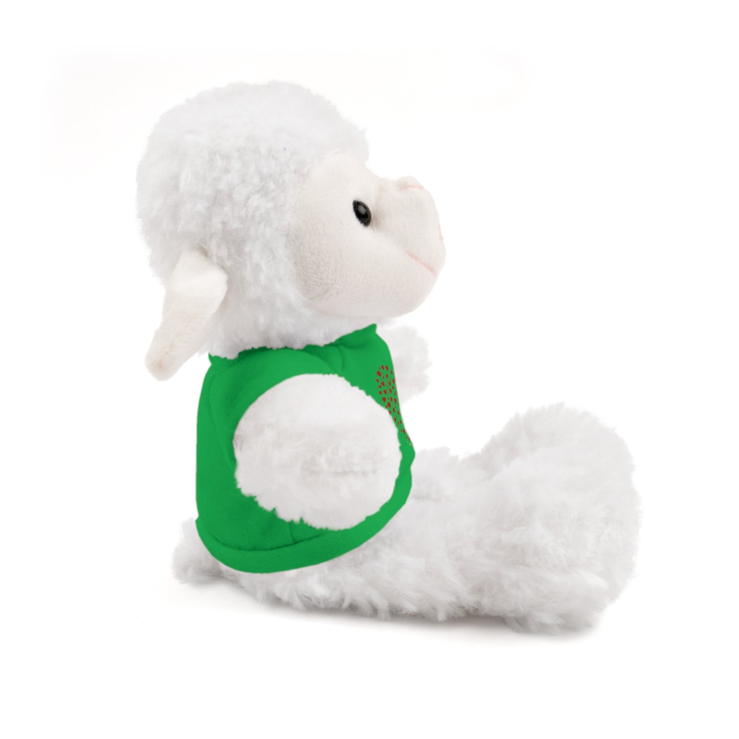 Personalized Stuffed Animal with Red Heart T-Shirt