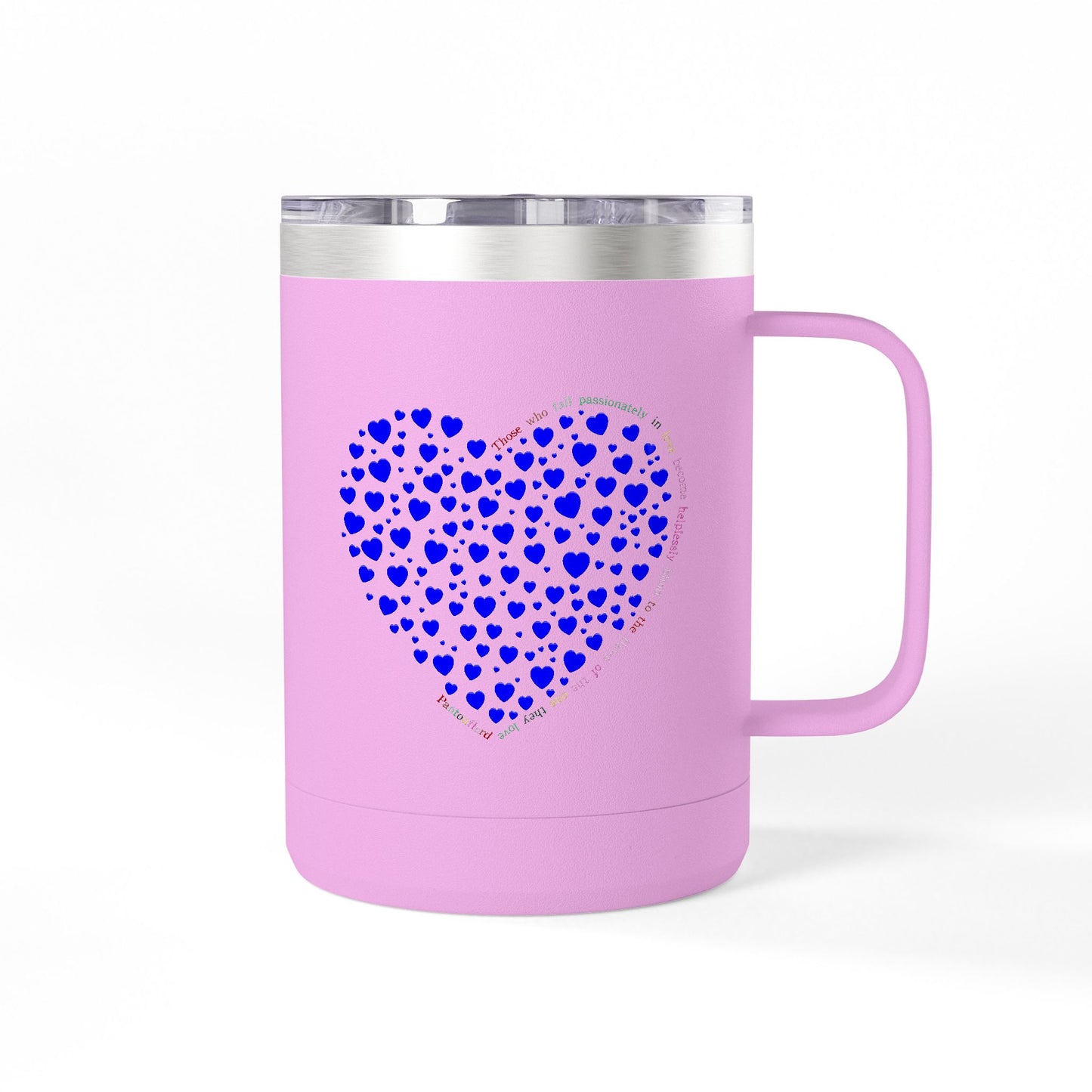 Blue Heart Coffee Mug Tumbler, Personalized Mug