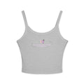 Women's Pink Floral Butterfly Spring Quote Cotton Blend Spaghetti Strap Tank Top