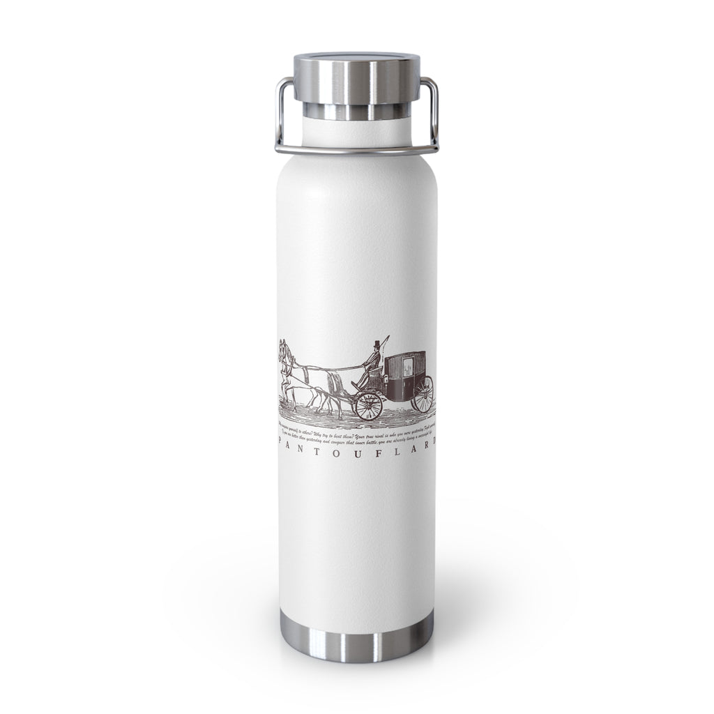 Orange Vintage Carriage Quote 22oz Copper Vacuum Insulated Bottle