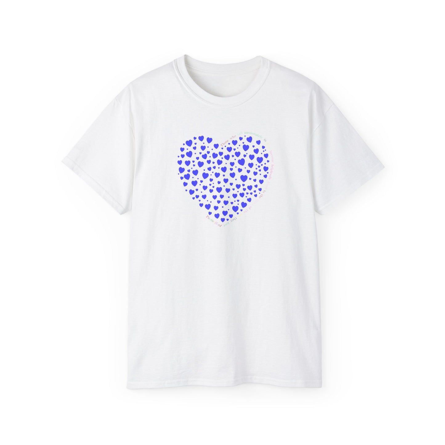 Blue Heart Unisex short sleeved T-shirt