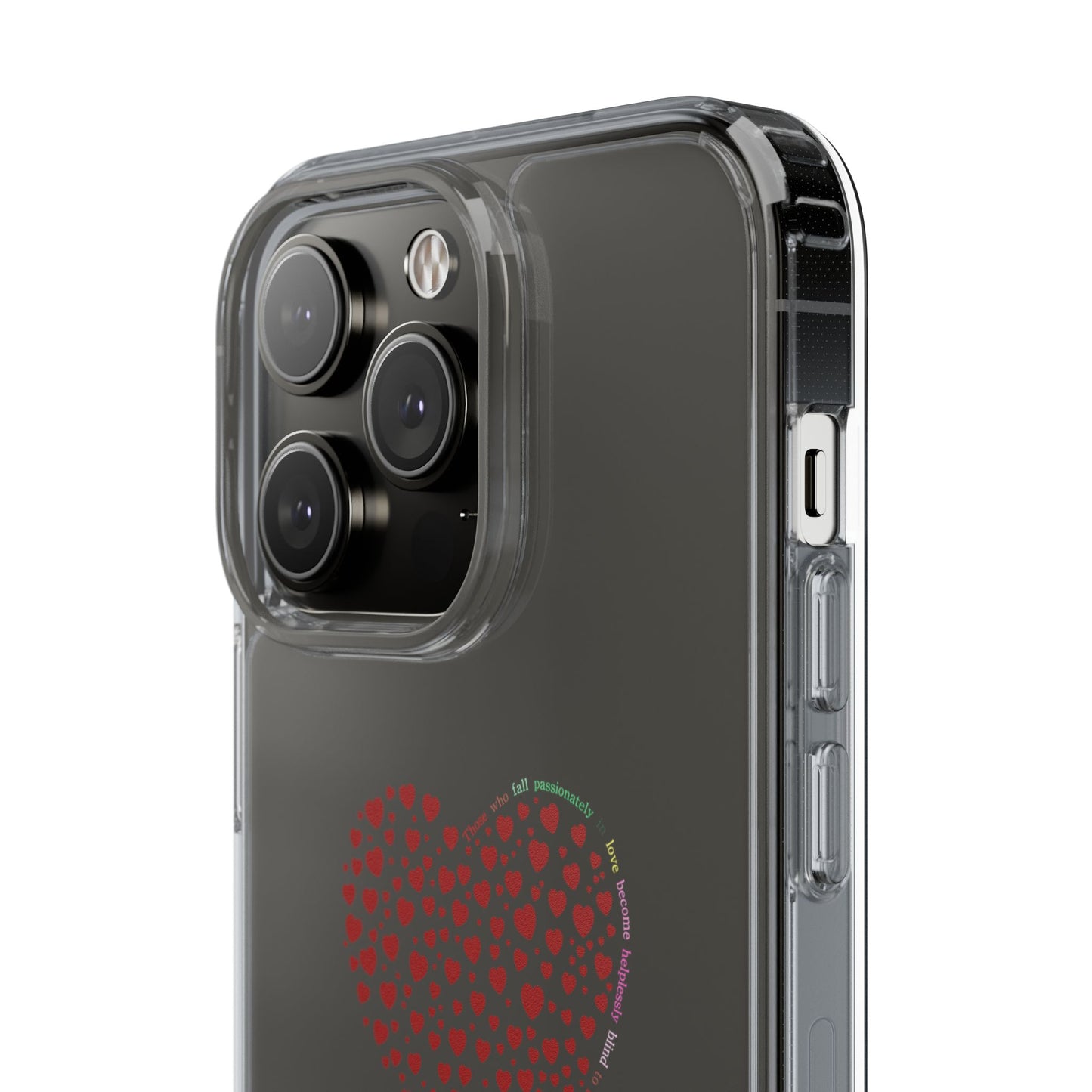 Red Heart Clear Phone Case