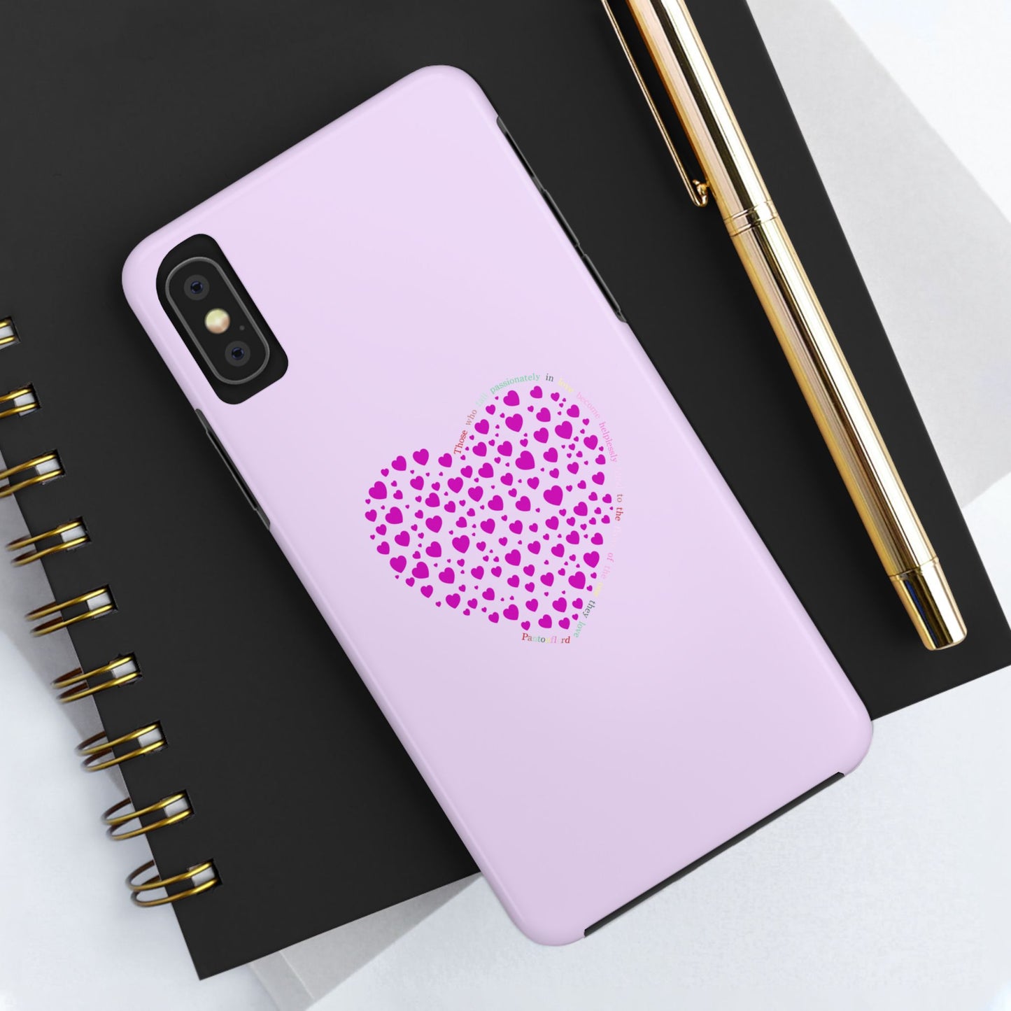 Pink Heart Design Tough iPhone Cases