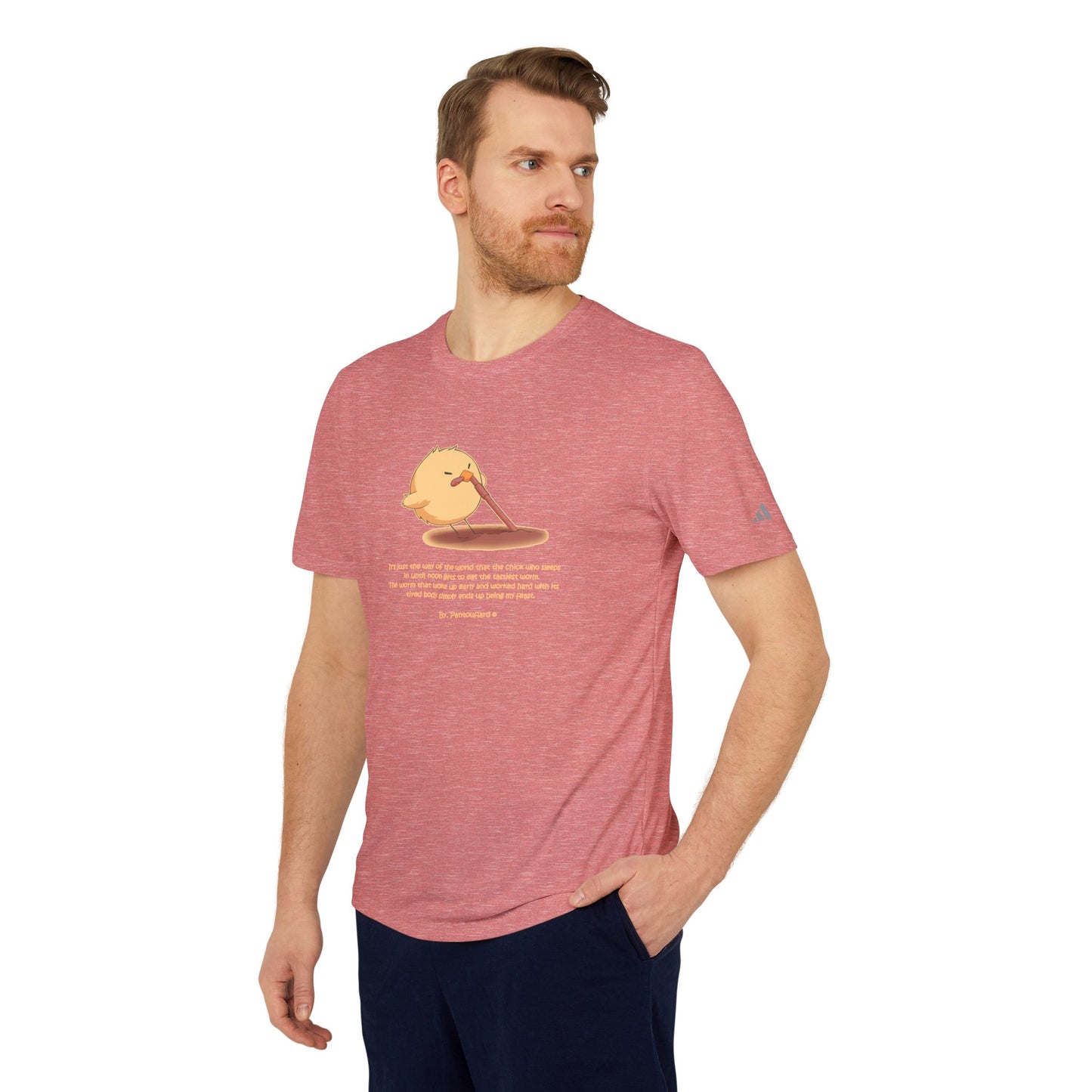 Adidas Cute Chick Cartoon T-Shirt - Cute Sports Tee