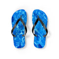 Unisex Vibrant Blue Sunlit Water Surface Fish Silhouette EVA Polyester Flip Flops